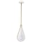 Nuvo Admiral 1-Light Pendant 6 in. Matte White and Natural Brass White Opal Glass 60/7922 - alternate 1
